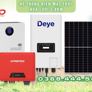 Hệ thống điện mặt trời hòa lưới 5.8kW