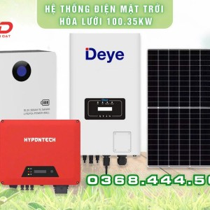 Hệ thống điện mặt trời hòa lưới 100.3kW